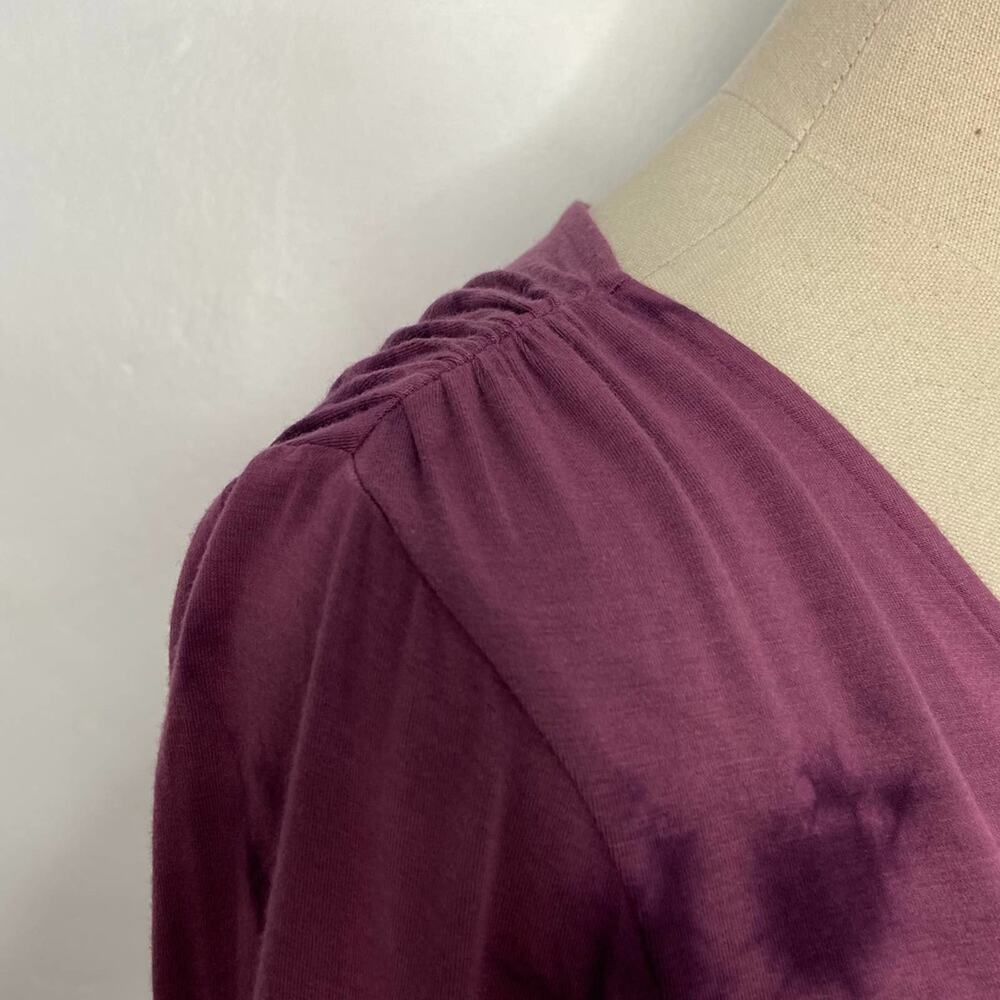American Eagle Outfitters Soft & Sexy Tie Dye Ruffle Top Maroon Boho Size XS - Picture 4 of 10